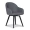 Studio Designs Home Dome Swivel Dining / Office Chair with Arms in Charcoal Grey